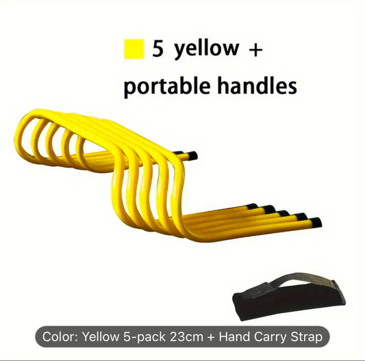 🚨 For Sale: Set of 5 Yellow Agility Hurdles with Carry Strap – Only $29! 🚨